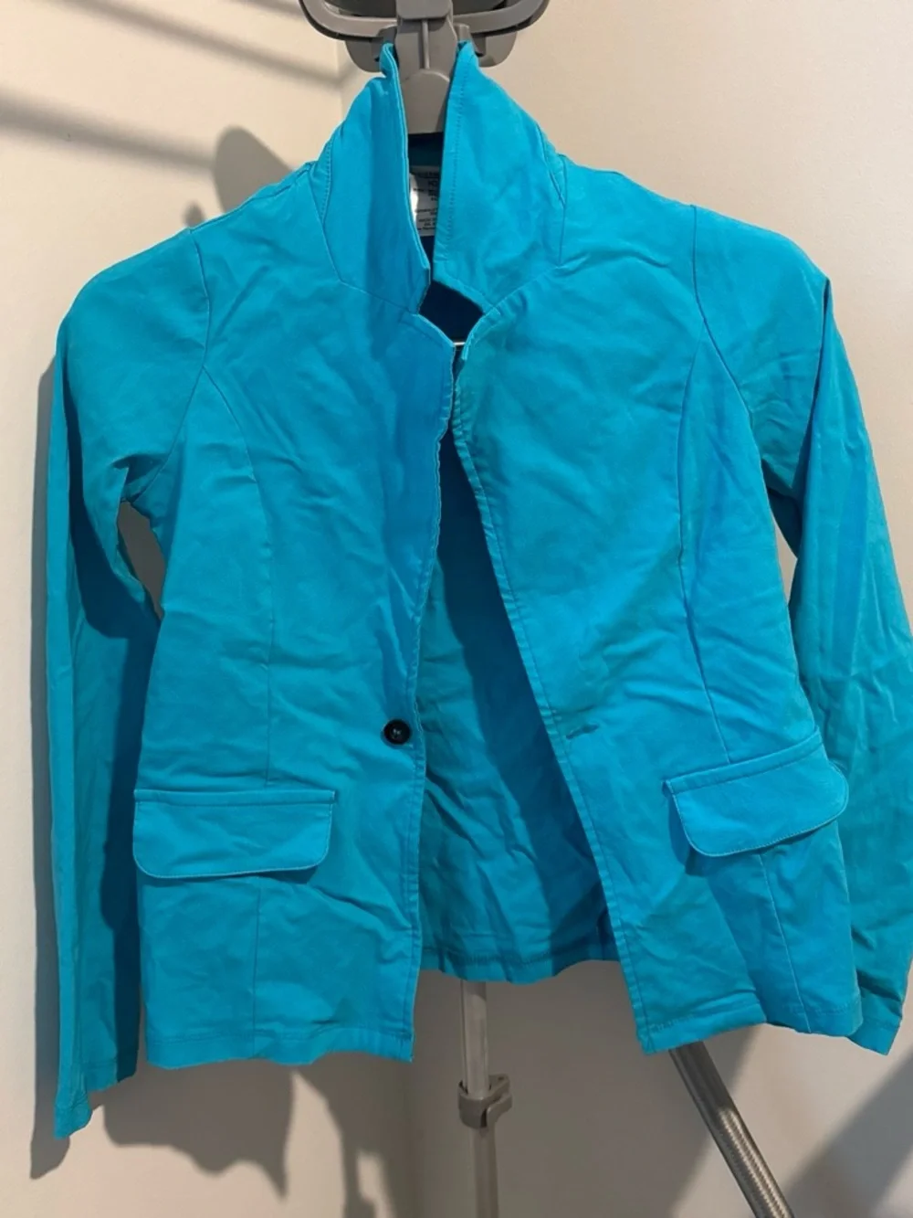 Weissman Bright Turquoise Single-Button Blazer